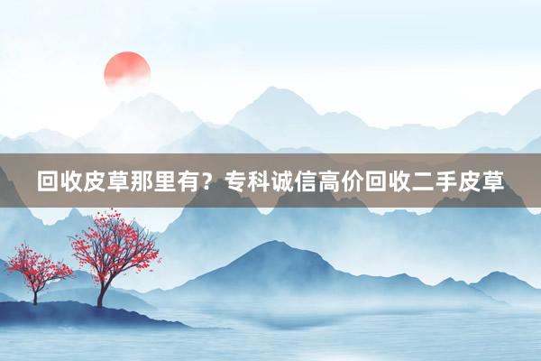 回收皮草那里有？专科诚信高价回收二手皮草